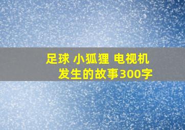 足球 小狐狸 电视机 发生的故事300字